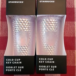 Starbucks studded keychains